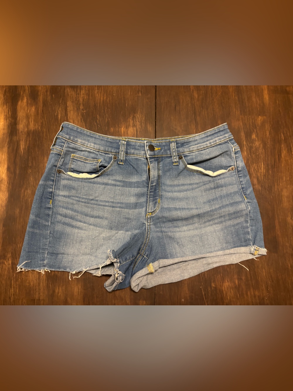 Universal Thread Distressed Light Blue Denim Shorts